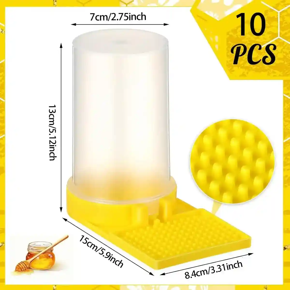 10 Pack Hive Entrance Feeders Durable Plastic Beekeeping Supplies - Image 11