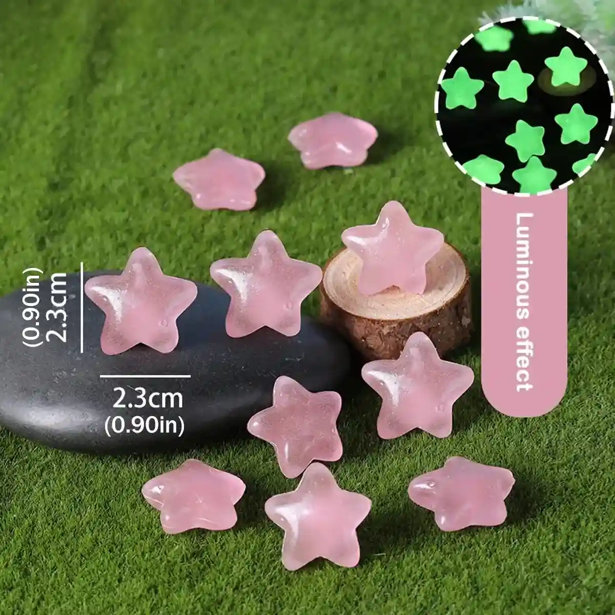 100PCS Decorative Multicolour Luminous Stones for Aquarium Glow - Image 6