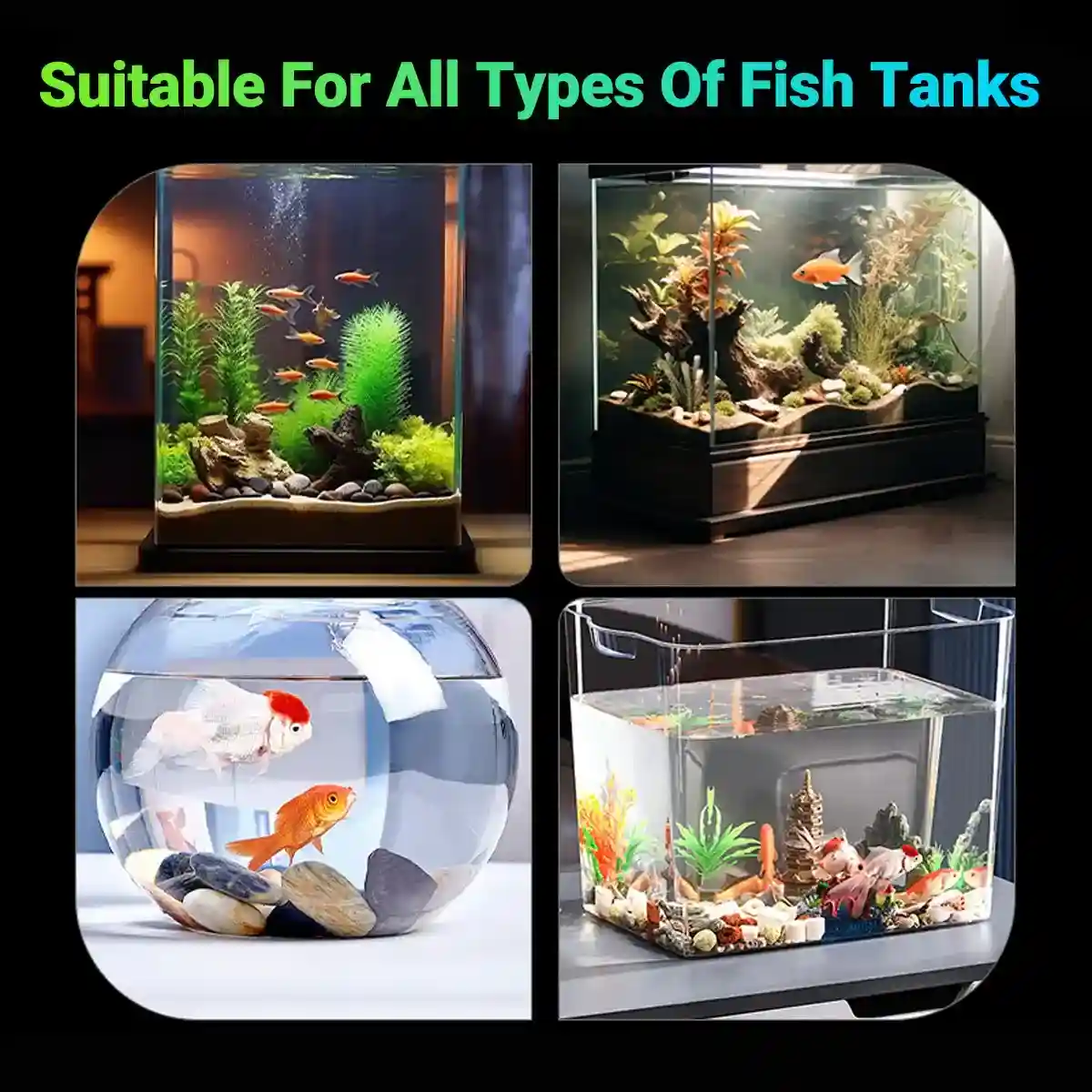 100PCS Decorative Multicolour Luminous Stones for Aquarium Glow - Image 7