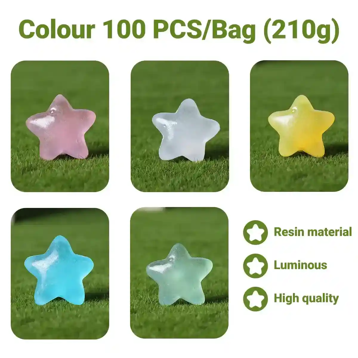 100PCS Decorative Multicolour Luminous Stones for Aquarium Glow - Image 9
