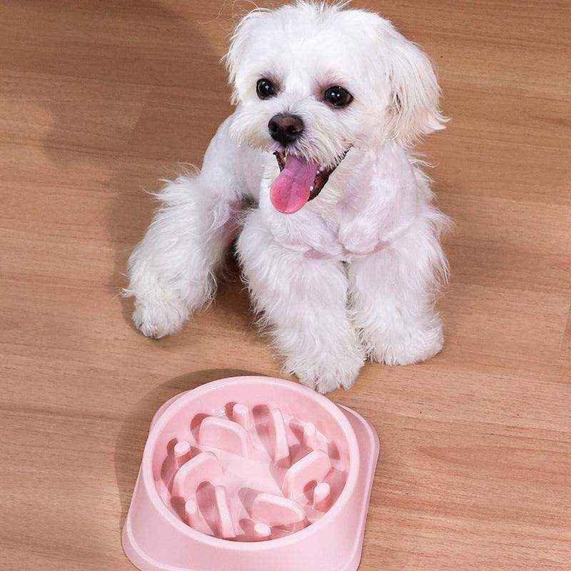 Nonslip Dog Slow Feeder Bowl Pink - Image 9