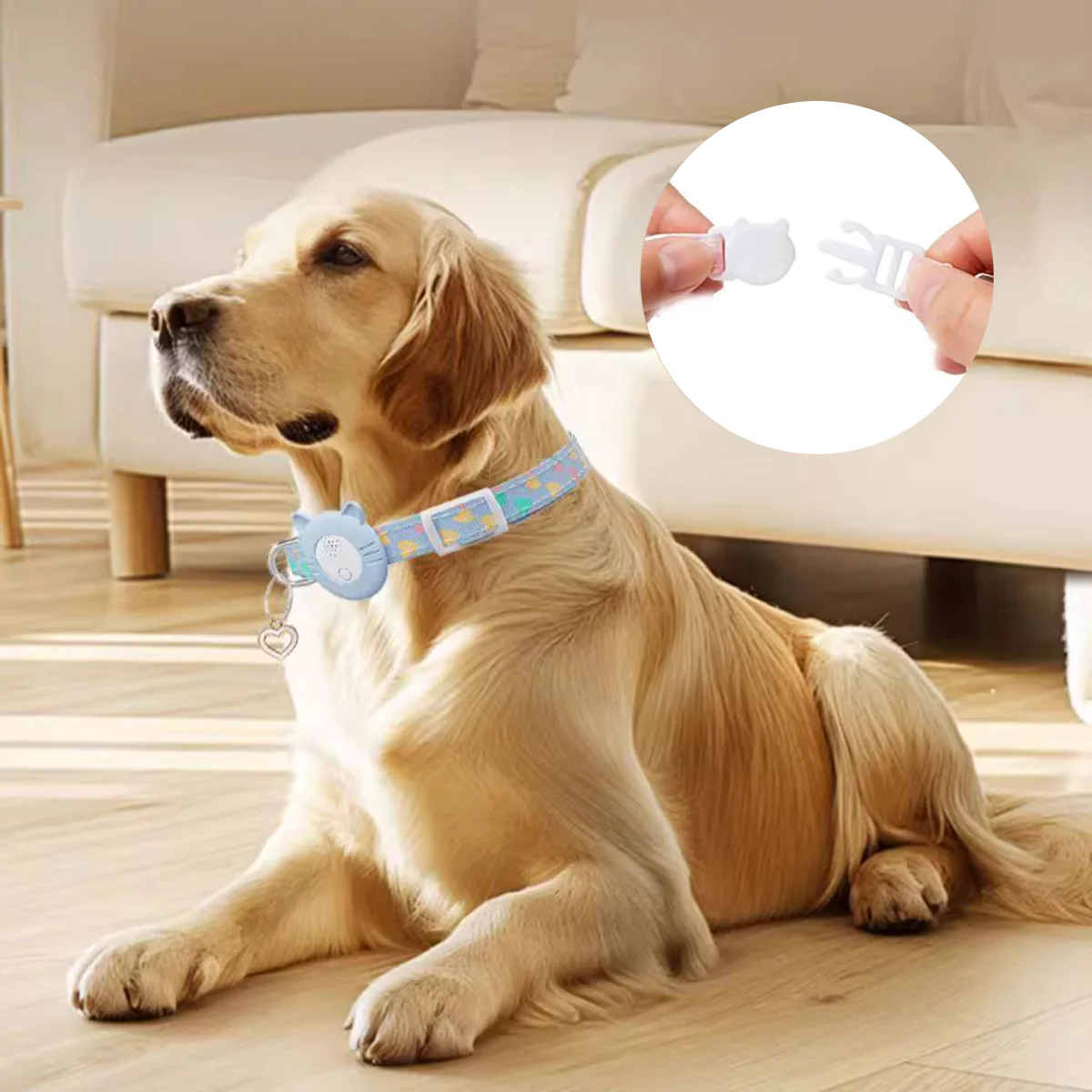 2 Colours Pet Locator Collar with AirTag Holder for Cats Dogs GPS Tracker Case - Image 12