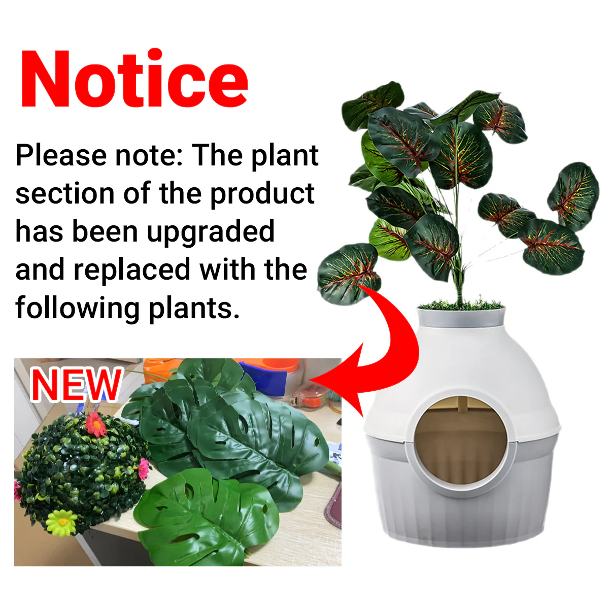 2 in 1 Cat Bed and Litter Box Flower Pot Style for Indoor Pet House Toilet - Image 12