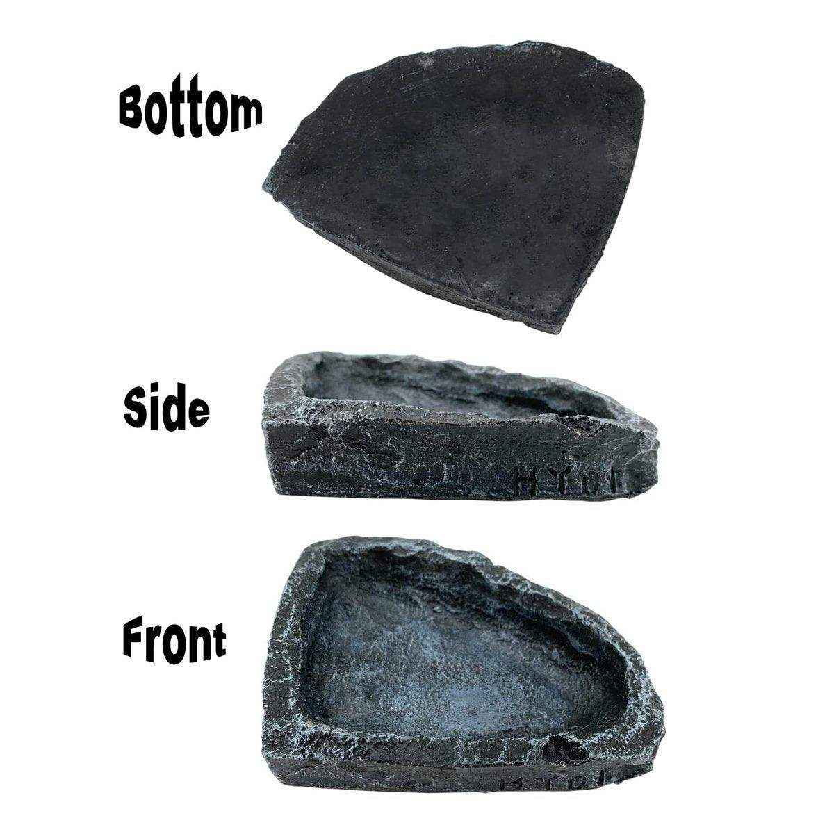 2 Pack Reptile Water Dish Food Bowl Rock Worm Feeder for Leopard Gecko Lizard - Image 11