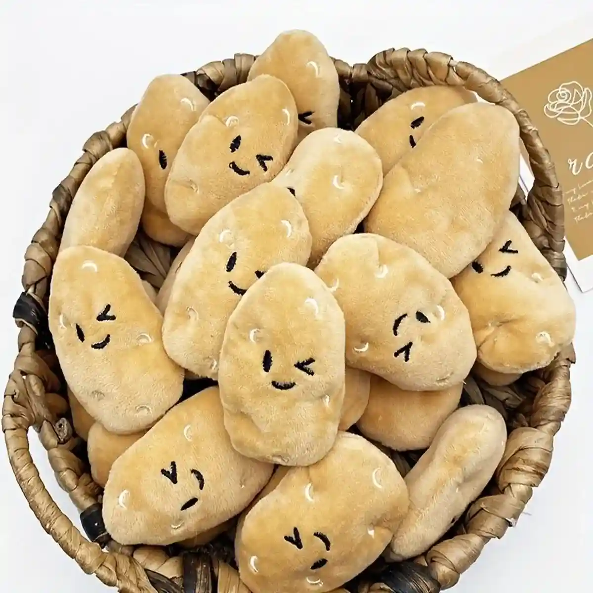 20PCS Plush Squeaky Potato Cat Toys - Image 4