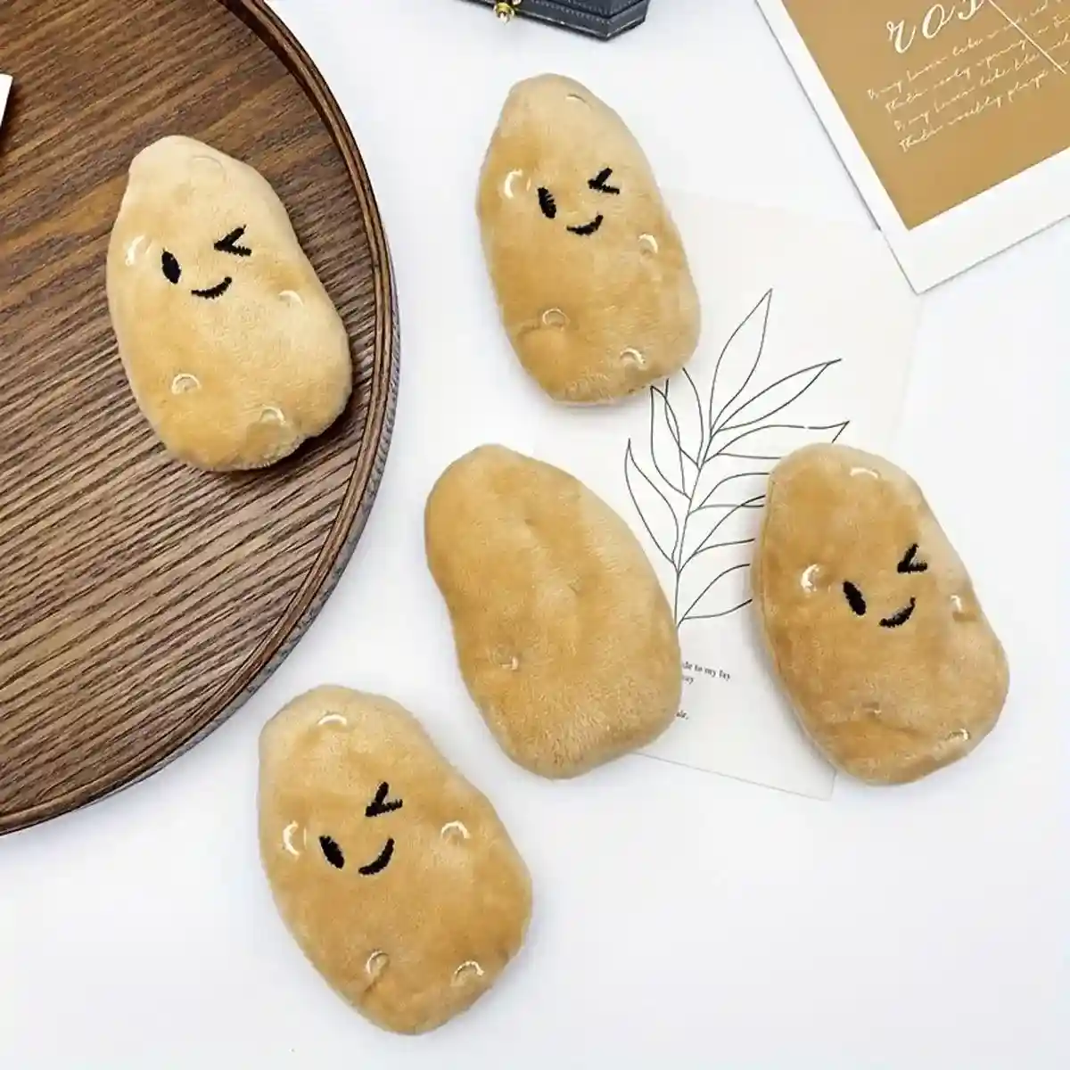 20PCS Plush Squeaky Potato Cat Toys - Image 9