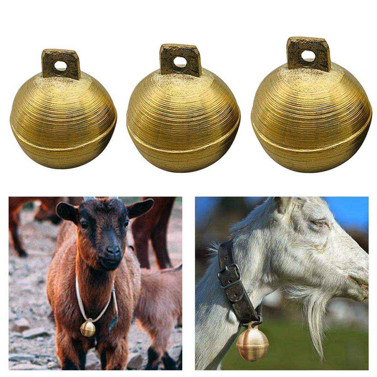 2PCS Durable Brass Animal Bells Loud Tracking Bells for Cows Dogs & Pets - Image 6
