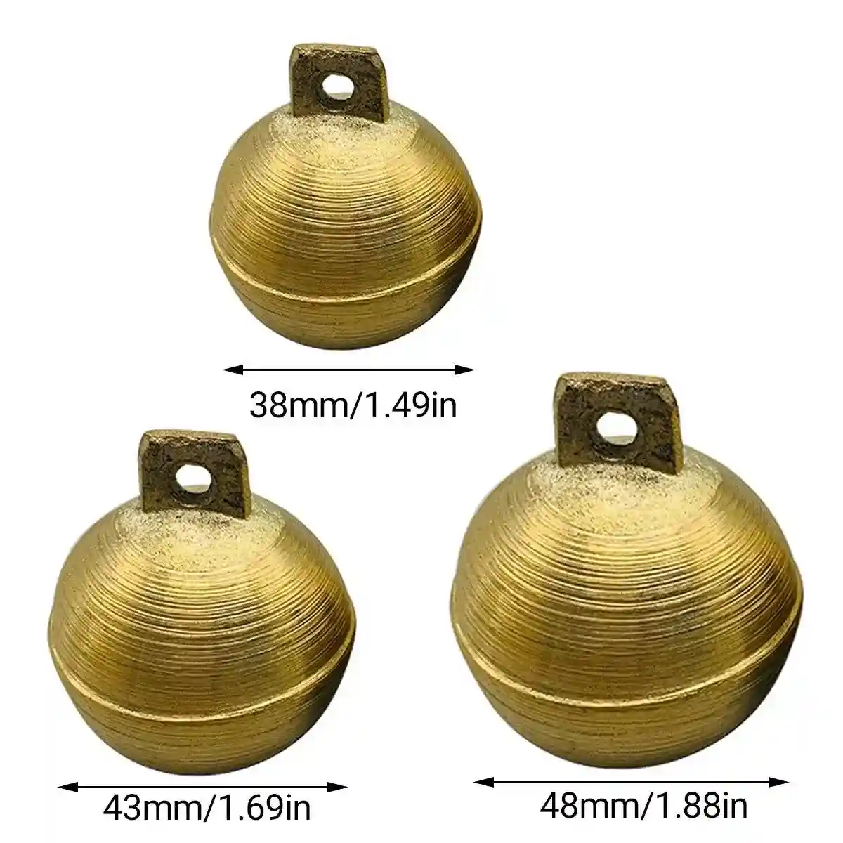 2PCS Durable Brass Animal Bells Loud Tracking Bells for Cows Dogs & Pets - Image 8