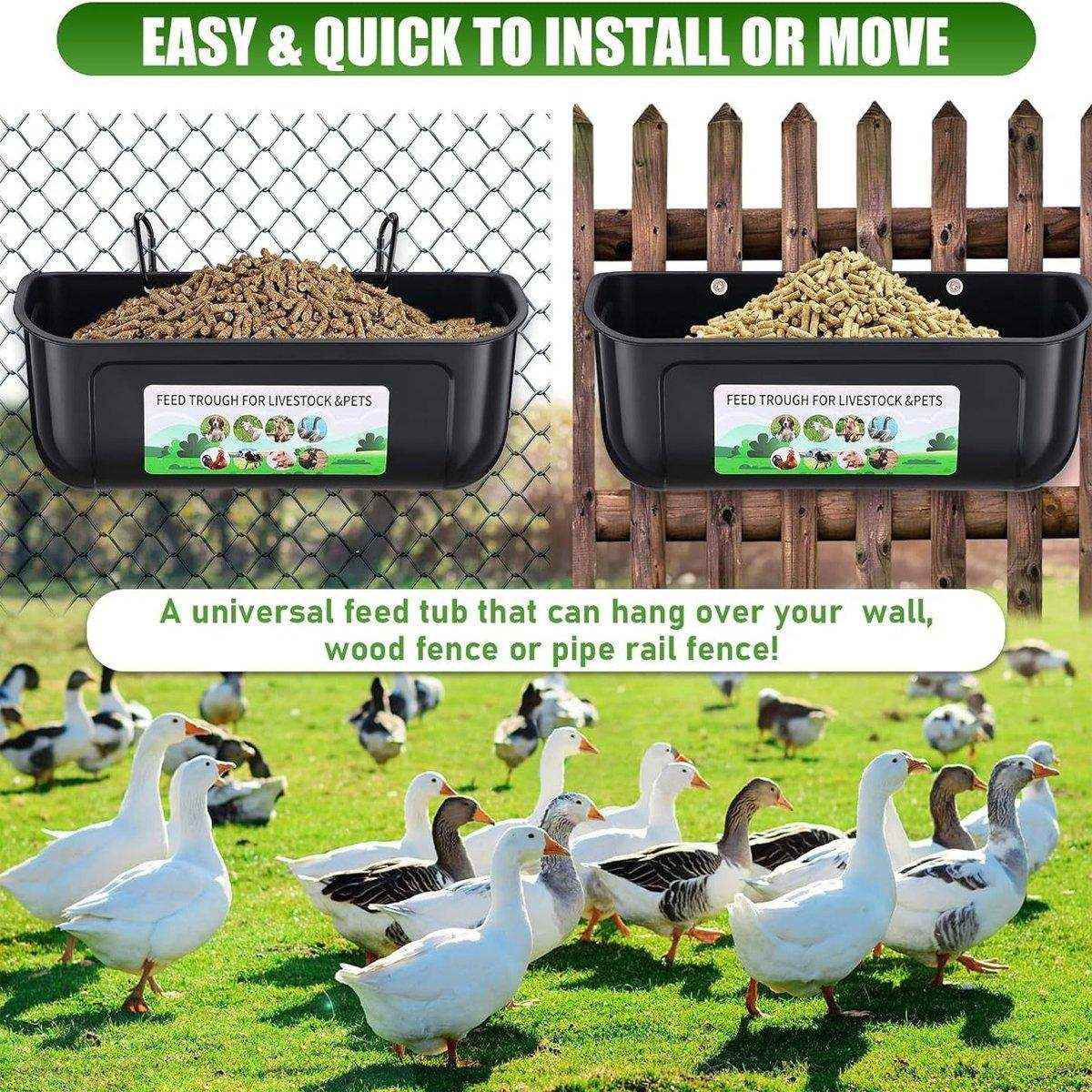 2Pcs Chicken Feeder Hanging Chicken Feeders Goat Feeder Hanging Feed Food Trough - Image 12