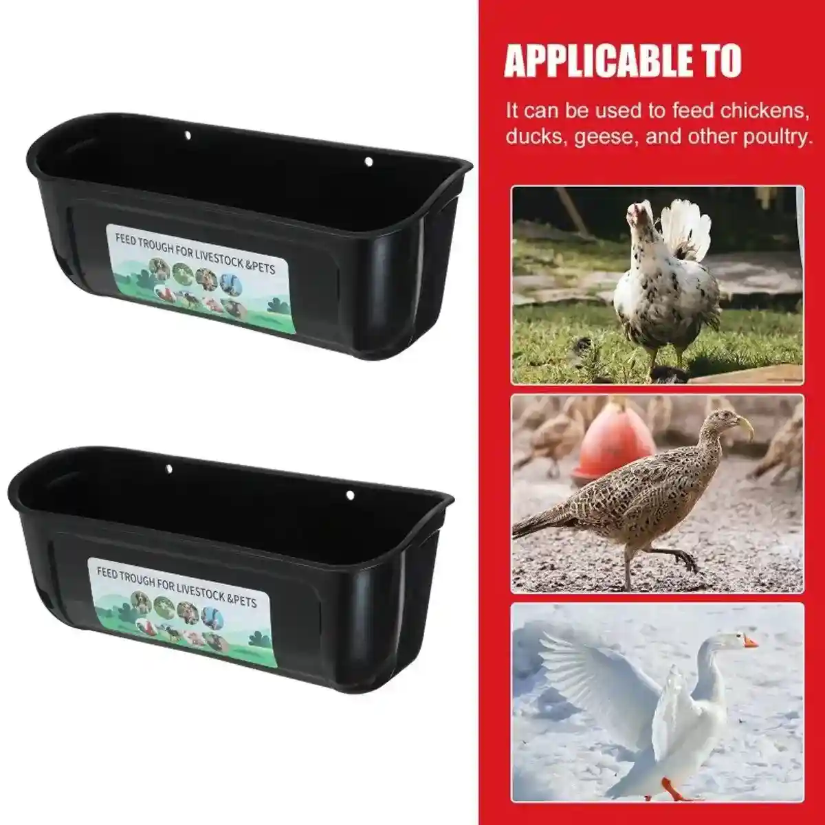 2Pcs Chicken Feeder Hanging Chicken Feeders Goat Feeder Hanging Feed Food Trough - Image 13
