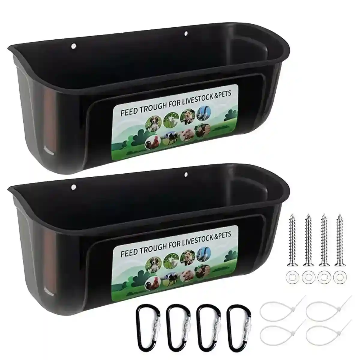 2Pcs Chicken Feeder Hanging Chicken Feeders Goat Feeder Hanging Feed Food Trough - Image 3