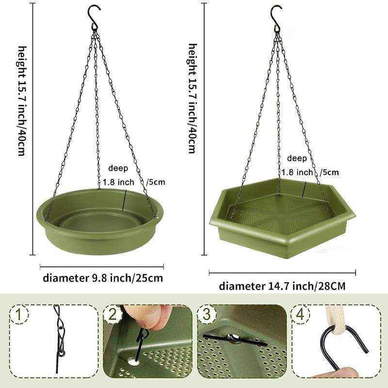 2PCS Outdoor Garden Hanging Bird Feeder - Image 9