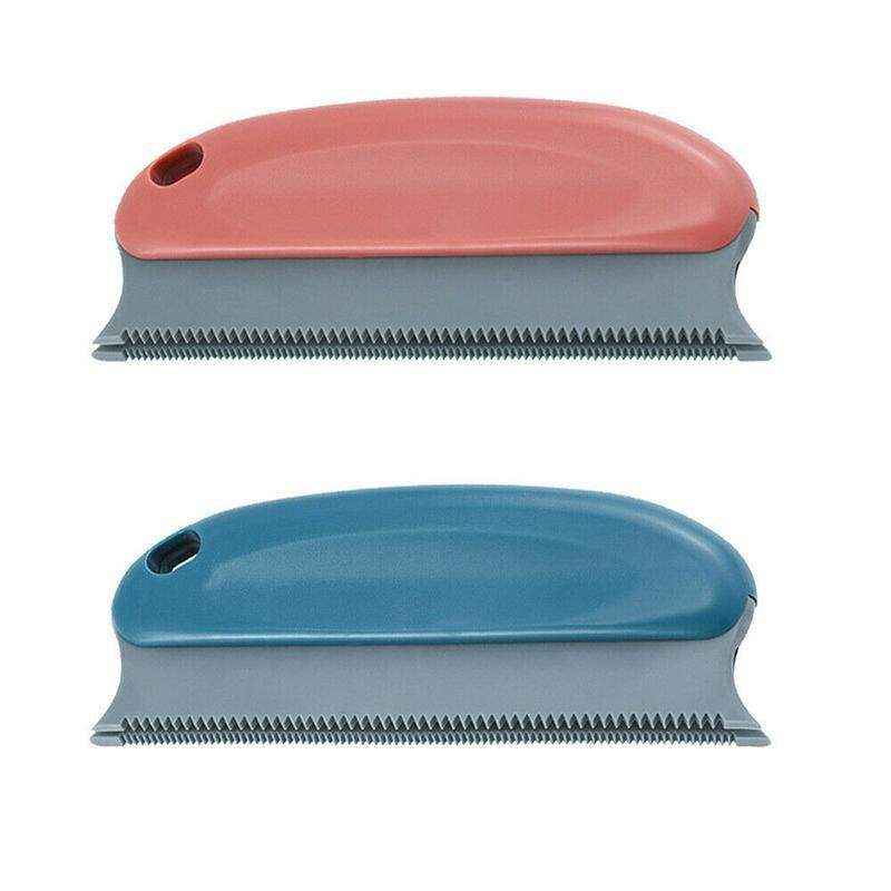 2pcs Pet Hair Remover Cleaning Brush Dark Blue+Red - Image 2