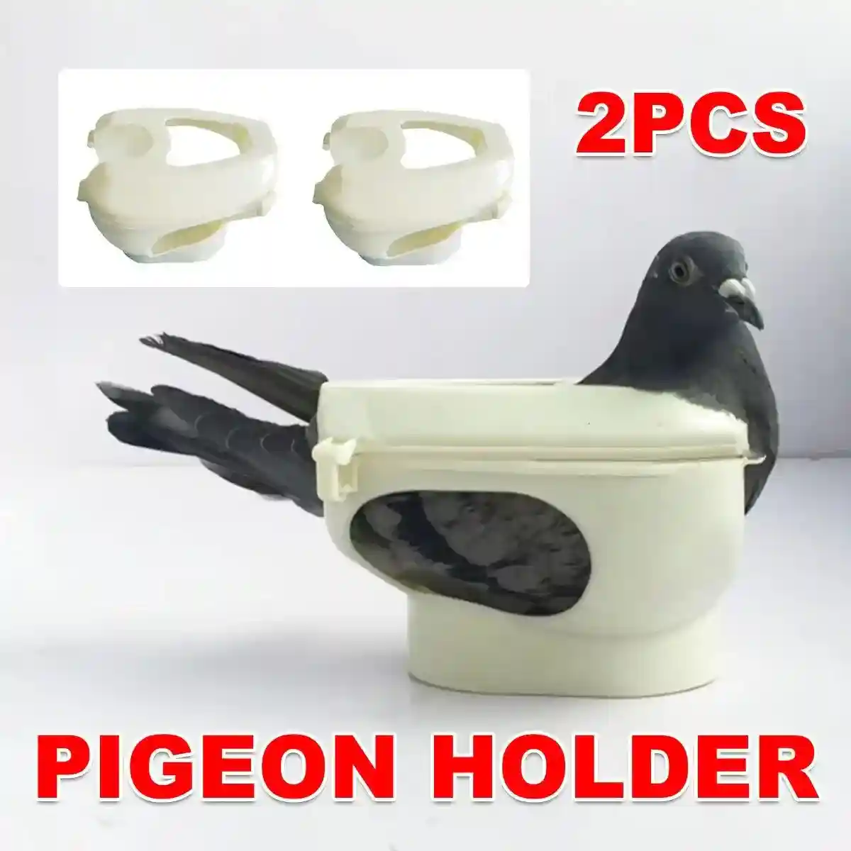 2X Practical Plastic Racing Pigeon Holder Fixed Frame Rack Bird Medicine Feeder - Image 2