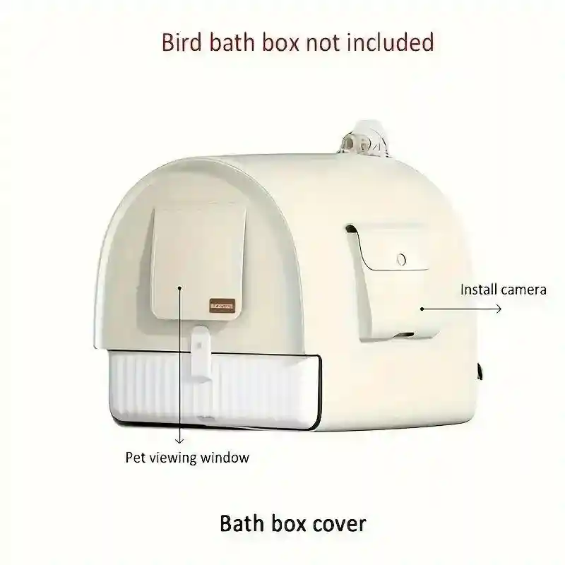 3-in-1 Hanging Bird Bath & Feeder Transparent Bird Cage Bath - Image 4