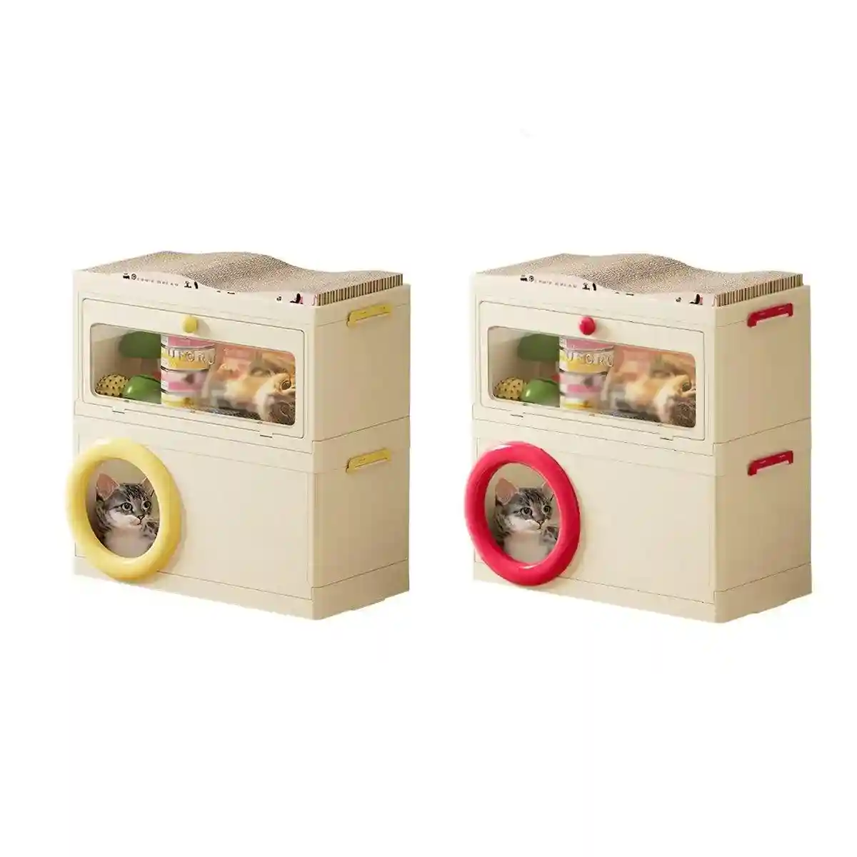 3-in-1 Pet Multifunctional Storage Box Cat Nest Scratcher & Organizer - Image 2