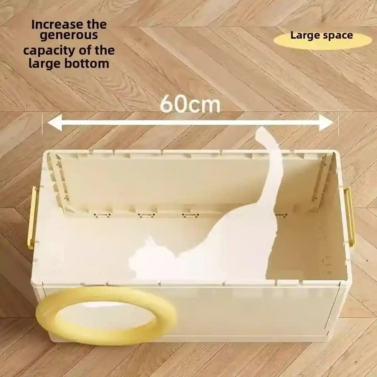 3-in-1 Pet Multifunctional Storage Box Cat Nest Scratcher & Organizer - Image 4