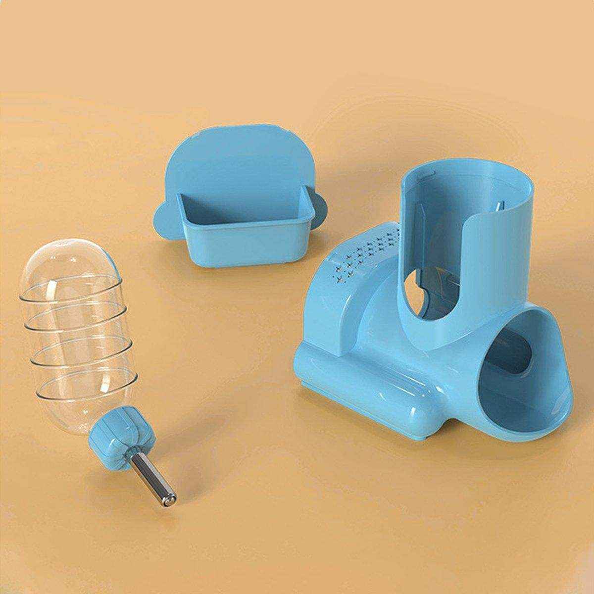 3-in-1 Pet Water Bottle - Hamster Food Bowl and Shelter - Image 7