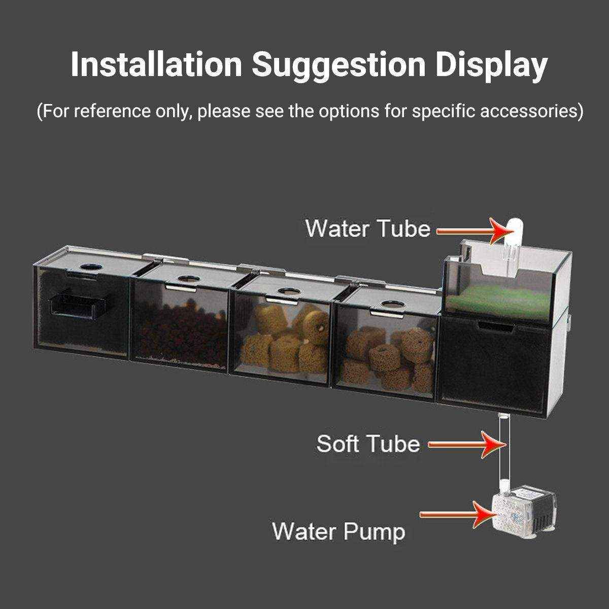 Fish Tank Filter Box 3in1 Oxygenating Wall Mount Built In Silent Water Purifier - Image 6