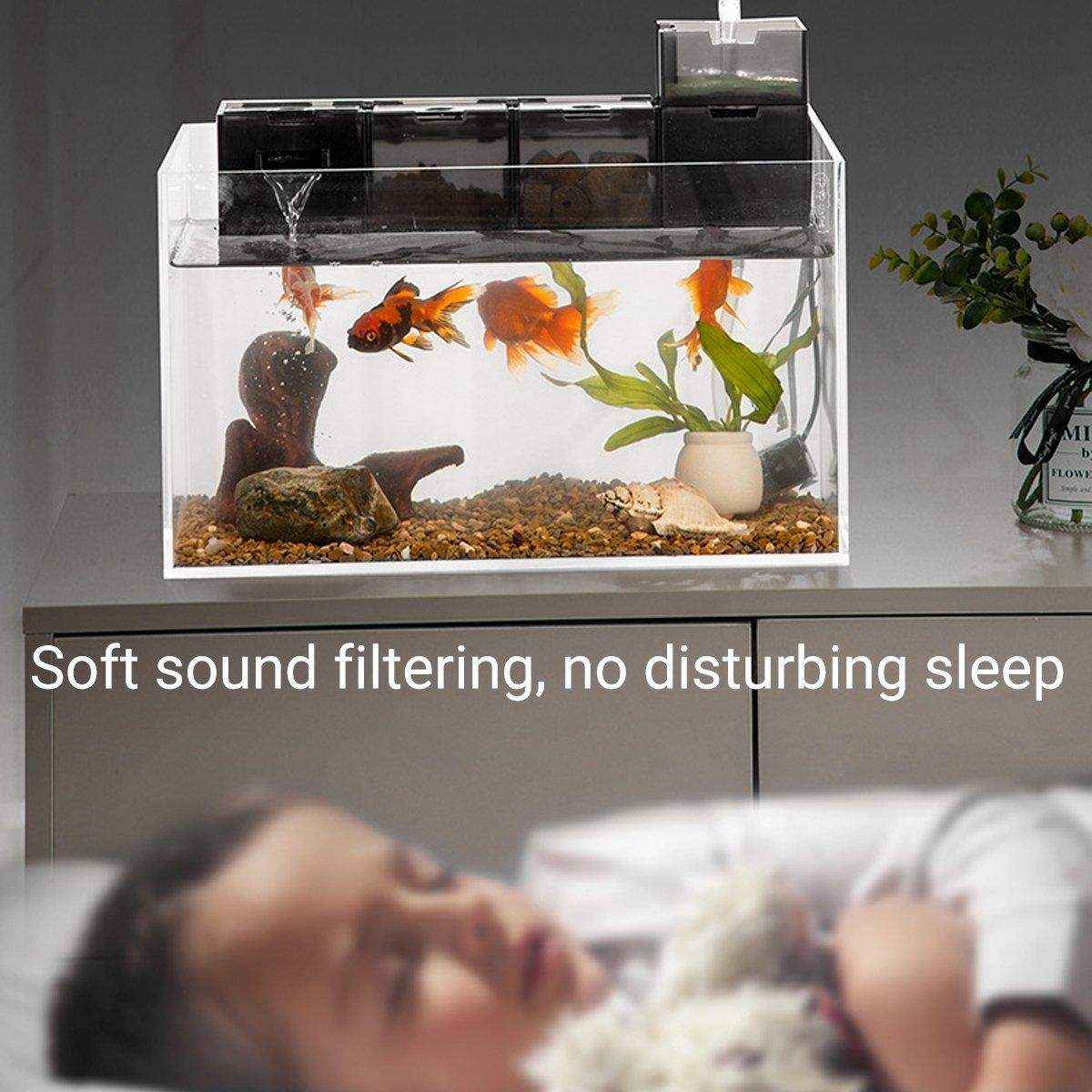 Fish Tank Filter Box 3in1 Oxygenating Wall Mount Built In Silent Water Purifier - Image 8