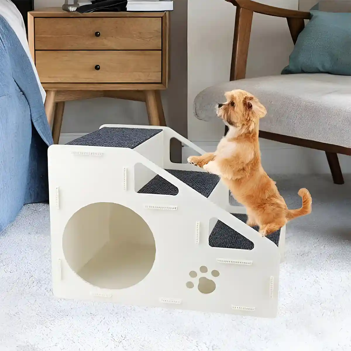 Pet Stairs With Nest Non-Slip Indoor Steps for Small Pets - Image 3
