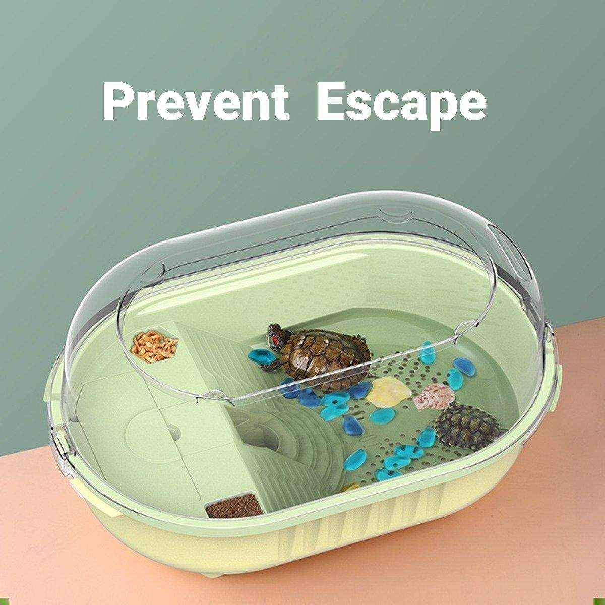 Special Tortoise Tank for Household Use Small Plastic Imitation Climbing Table with Sunstand - Image 4