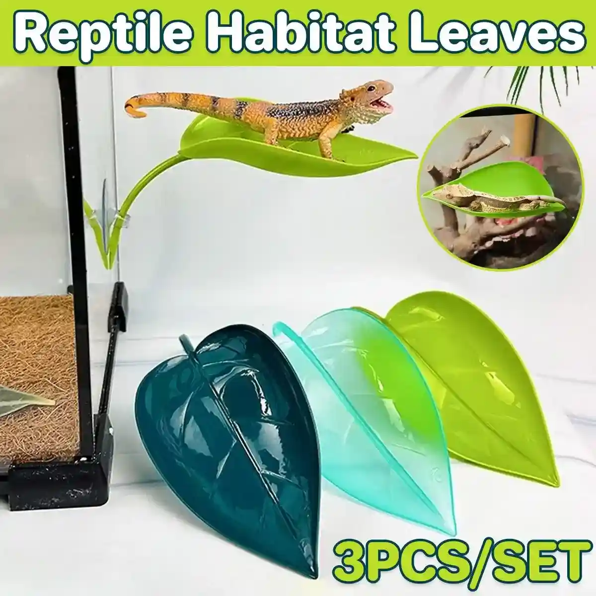 3pcs Realistic Artificial Aquarium Plants Set Safe & Durable Decorations