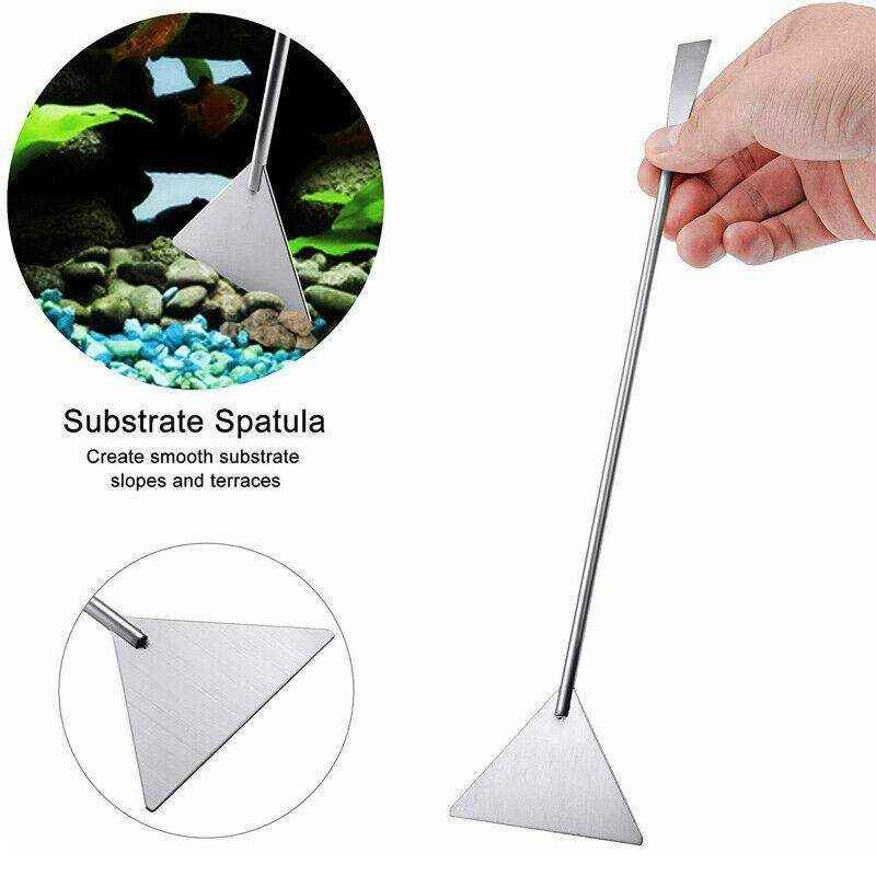 Aquarium Tool Kit Stainless Steel Aquatic Plant Tweezers Scissors Spatula Set - Image 11