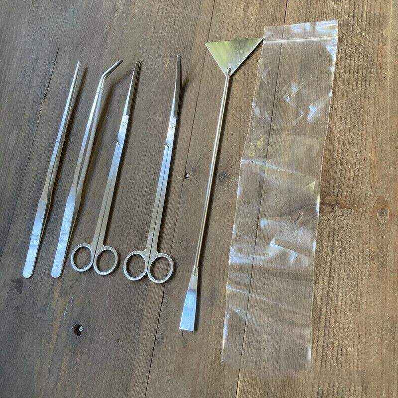 Aquarium Tool Kit Stainless Steel Aquatic Plant Tweezers Scissors Spatula Set - Image 4