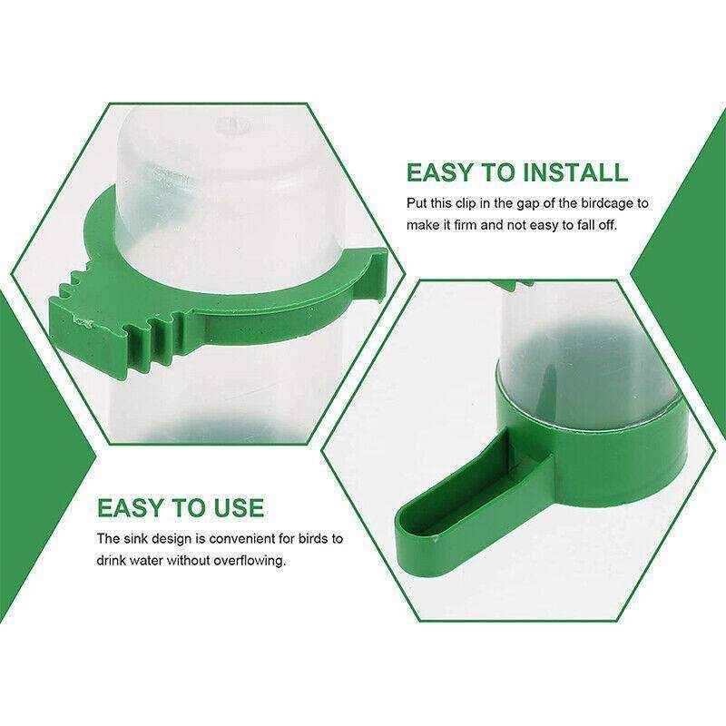 4pcs Bird Water Feeder and Food Feeder for Cages - Image 3
