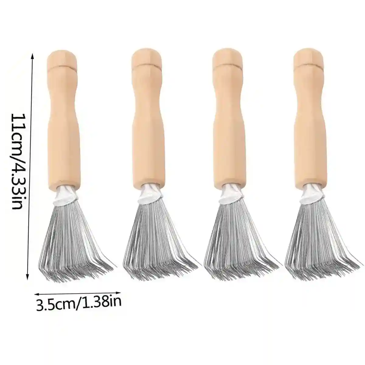 4PCS Hair Comb Cleaning Brush Set Wooden Airbag Comb Cleaner Claw Brush Tool - Image 15