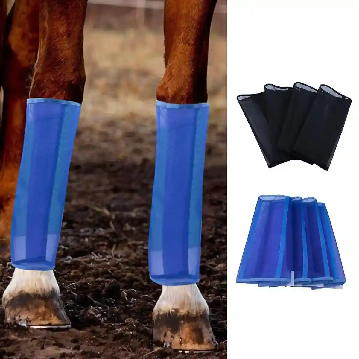 4PCS Horse Leg Guards Mosquito Proof Breathable UV Protection - Image 5