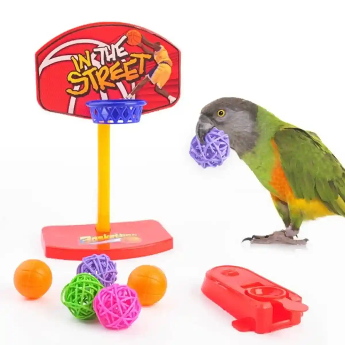 4pcs Parrot Toy Suit Educational Trolley Ring Training Bird Supplies - Image 10