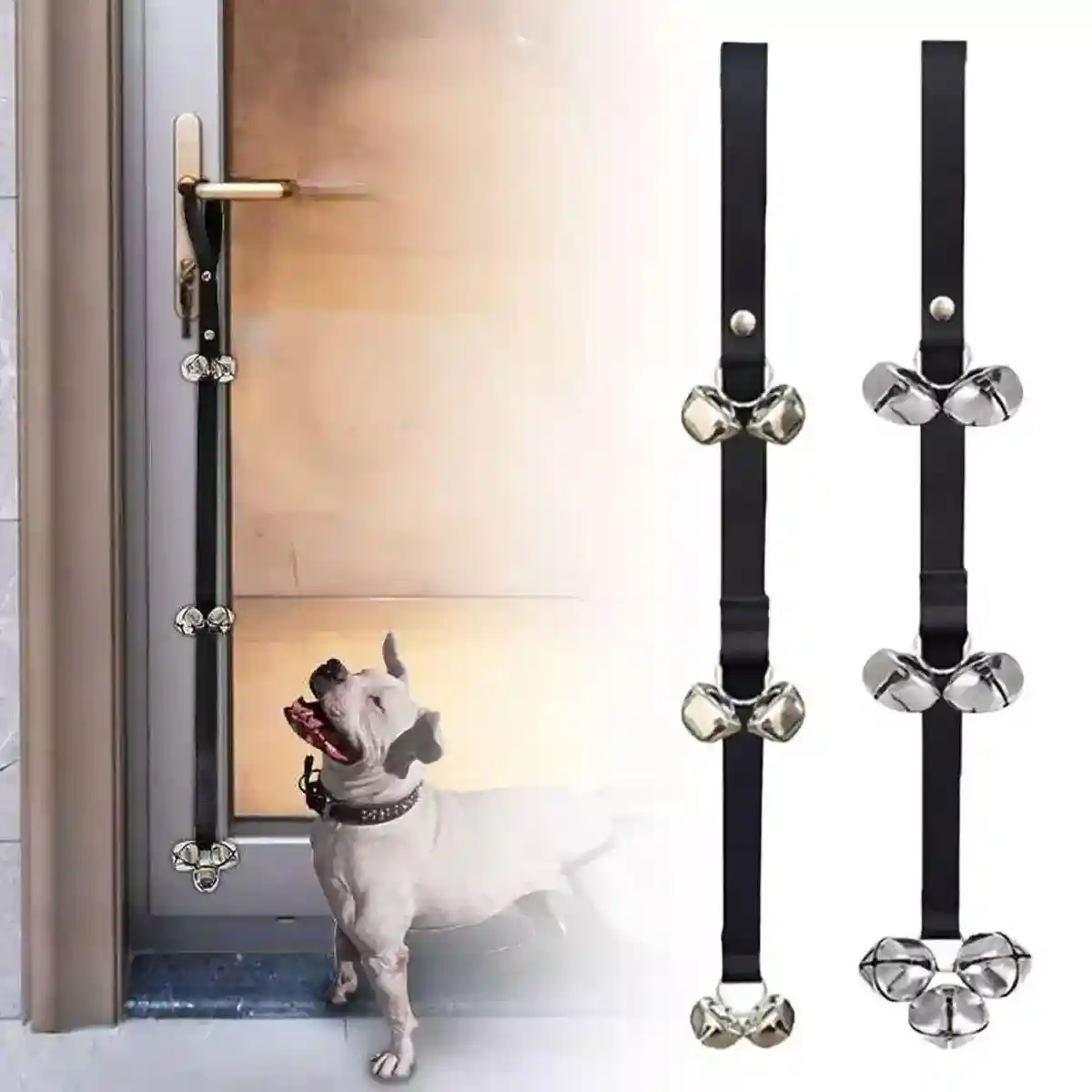4PCS Pet Training Doorbell Rope Cat Teaser Toy Bell Interactive Play Rope Bell - Image 5