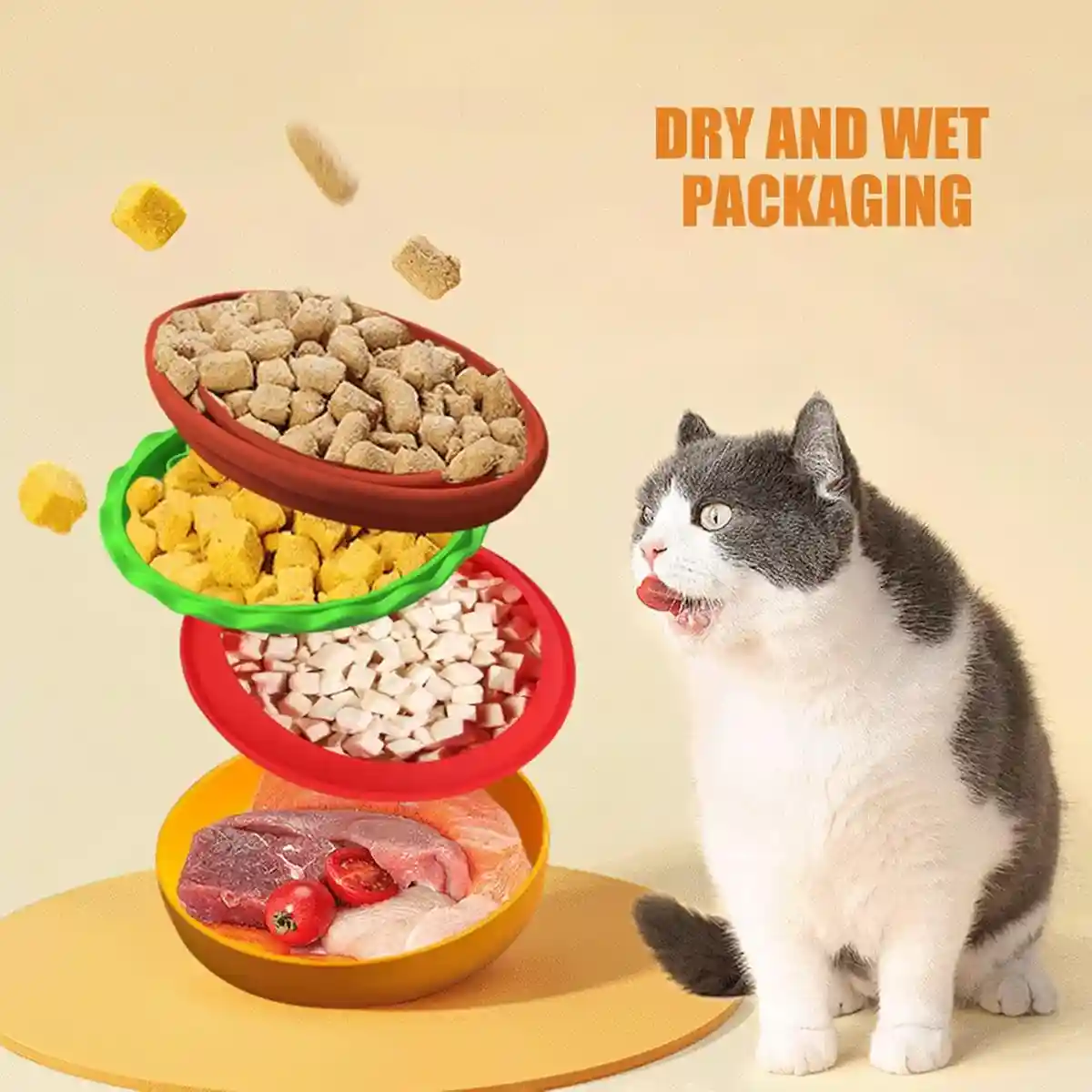 5-in-1 Pet Feeding Bowl Multi-Function Food & Water Dish For Dogs & Cats - Image 4