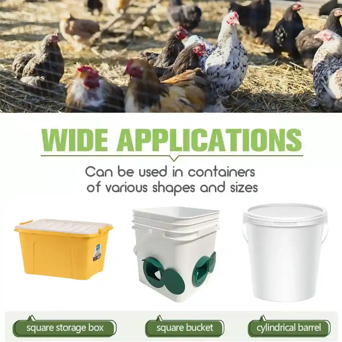 5PCS Automatic Chicken Feeder Ports with Rain Hood for Poultry DIY - Image 11