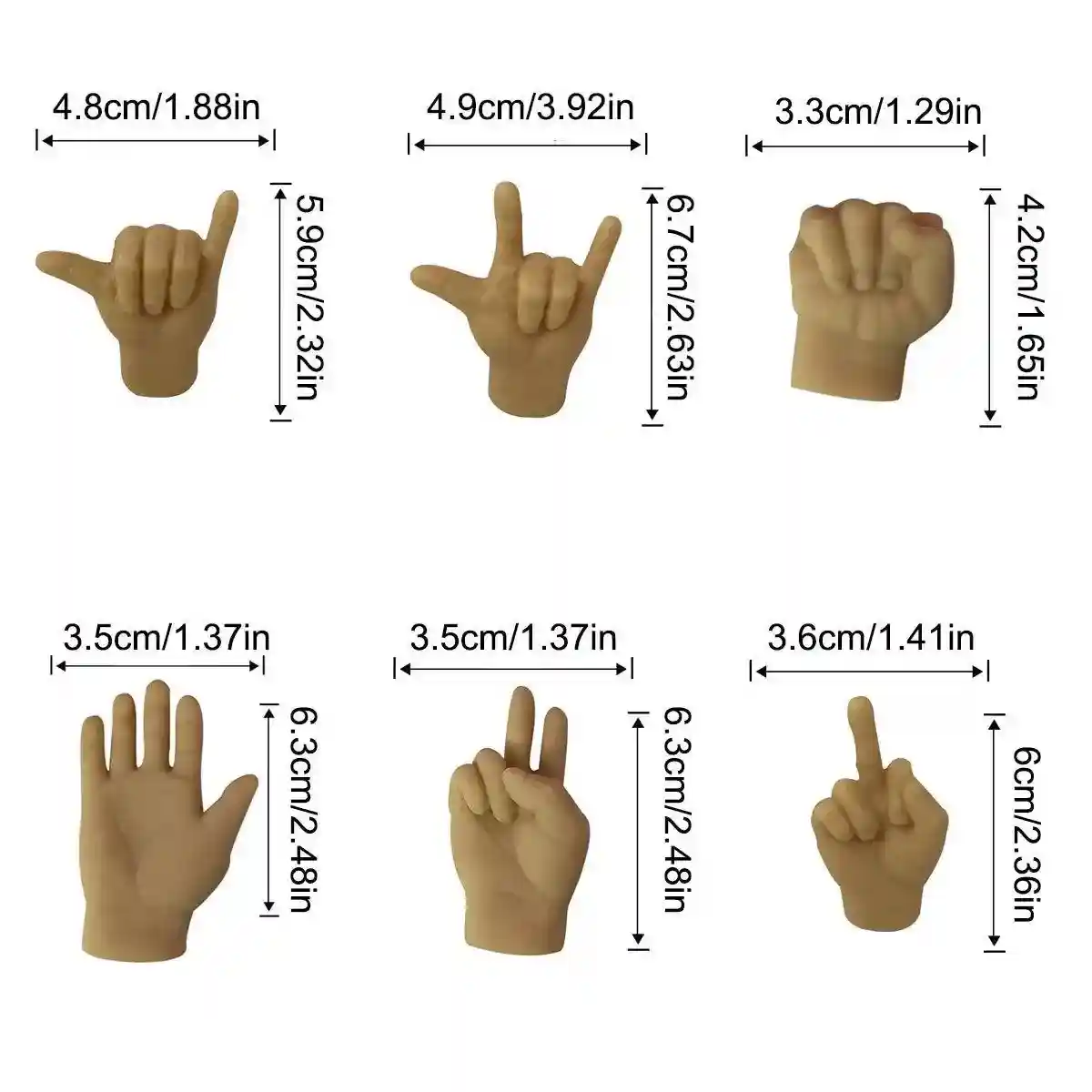 6PCS Cute Cat Finger Covers Soft Rubber Stretchy Mini Simulation Hands Fun Toy - Image 12