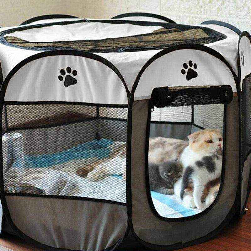 8-Panel Pet Tent Grey S/L - Image 5