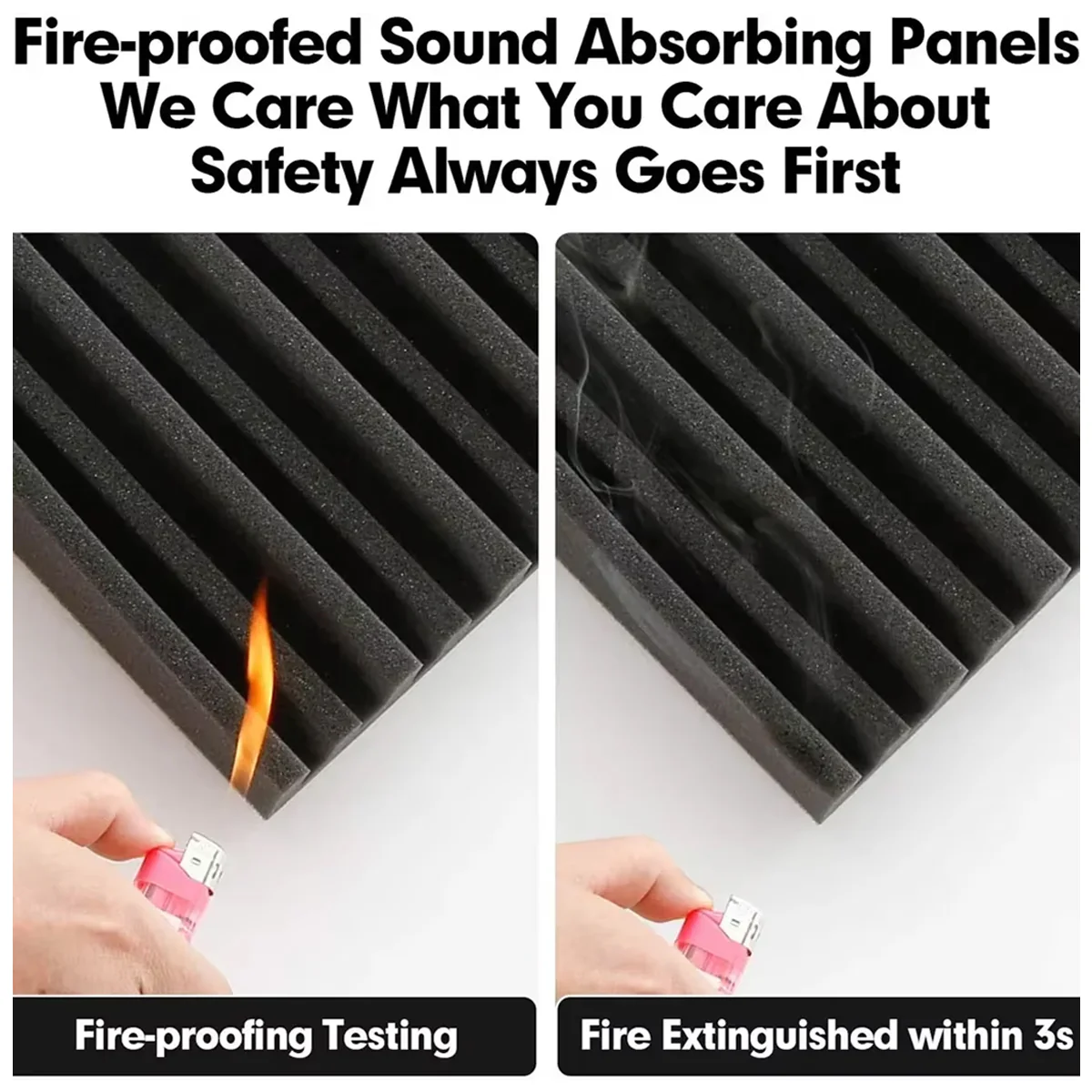 Acoustic Foam Panels 30×30×5cm Sound Absorbing (10 Pack) - Image 10