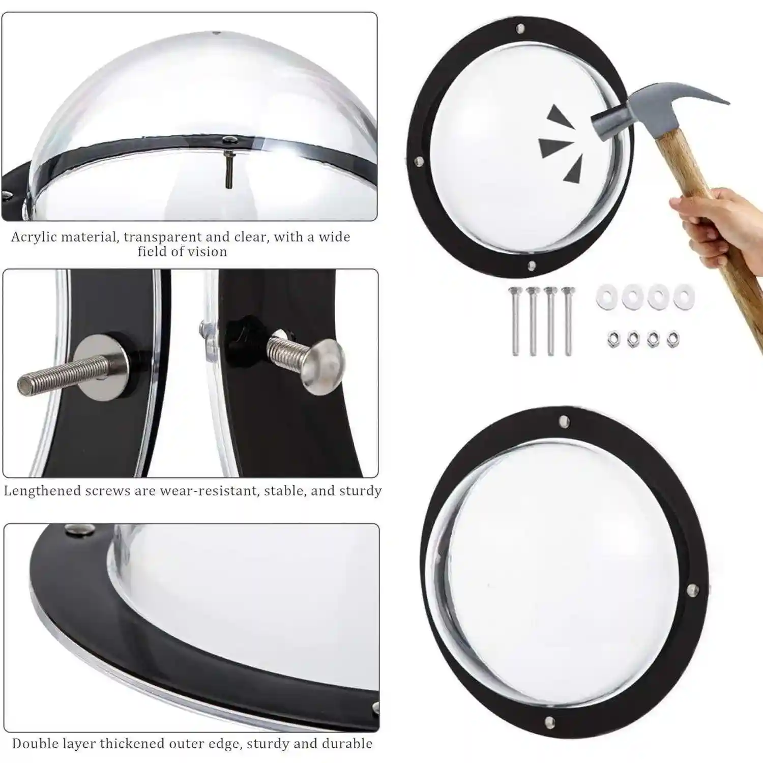 Acrylic Dog Window Semi-round Cover Pet Fence - Image 8