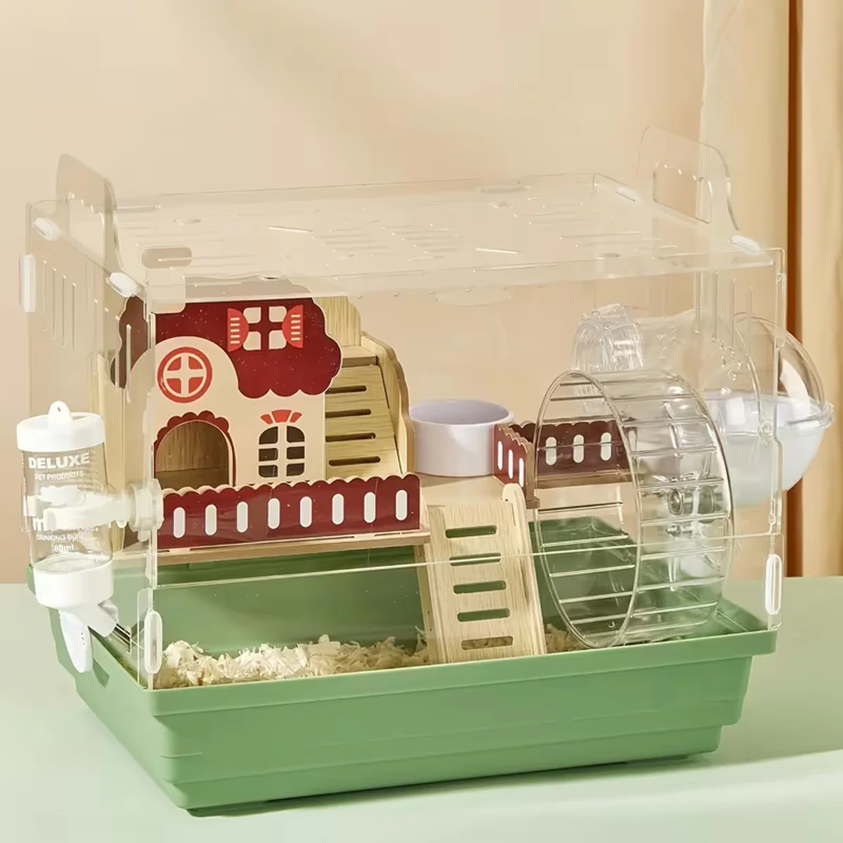 Acrylic Hamster Cage With Wheel And Accessories - Image 4