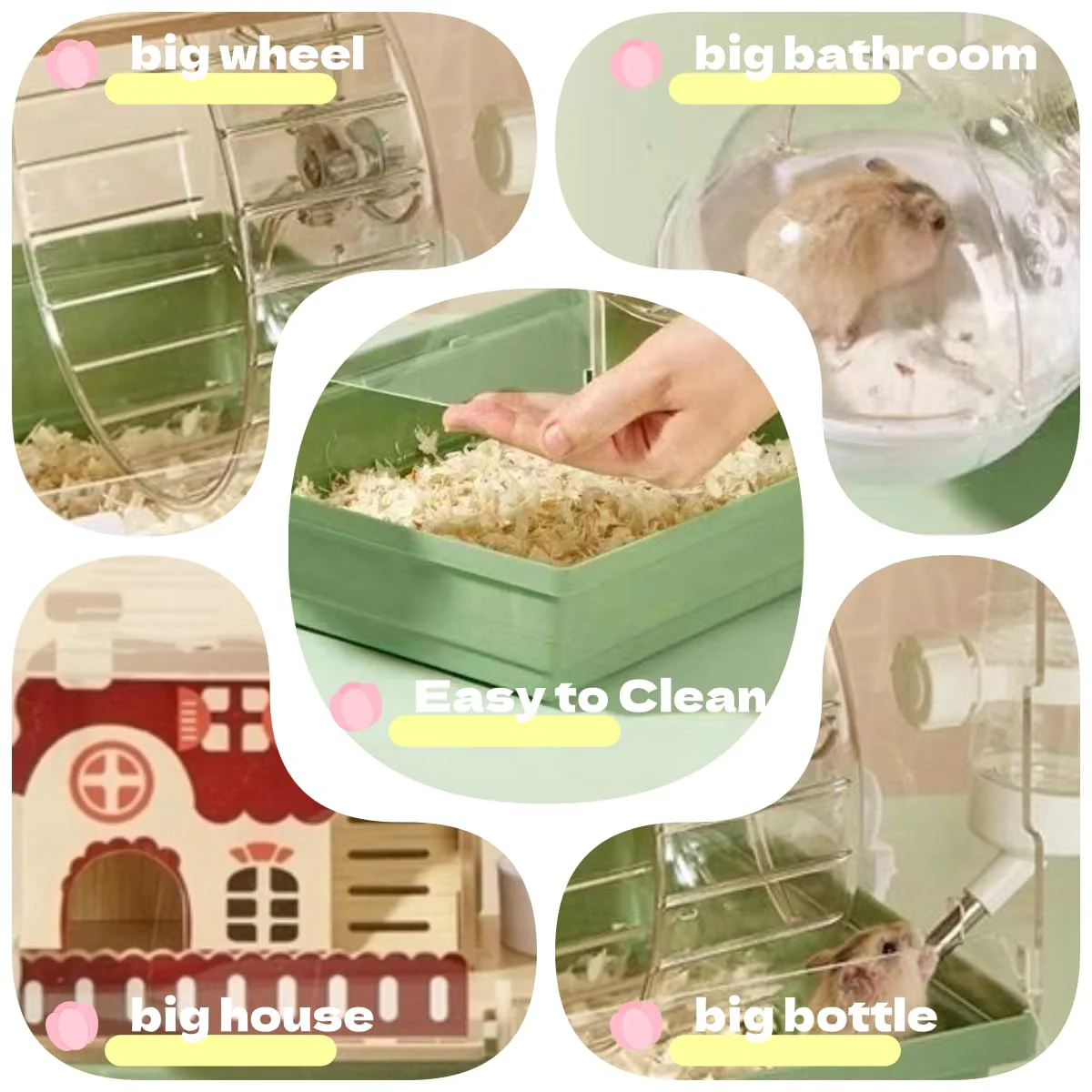 Acrylic Hamster Cage With Wheel And Accessories - Image 7