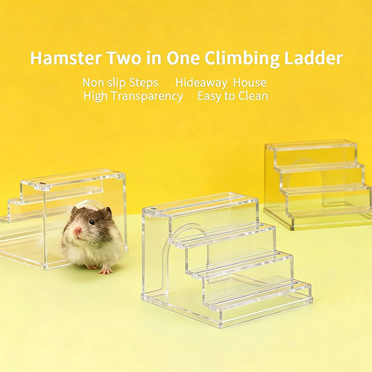 Acrylic Hamster Ladder Hideout House Clear Climbing Den - Image 14