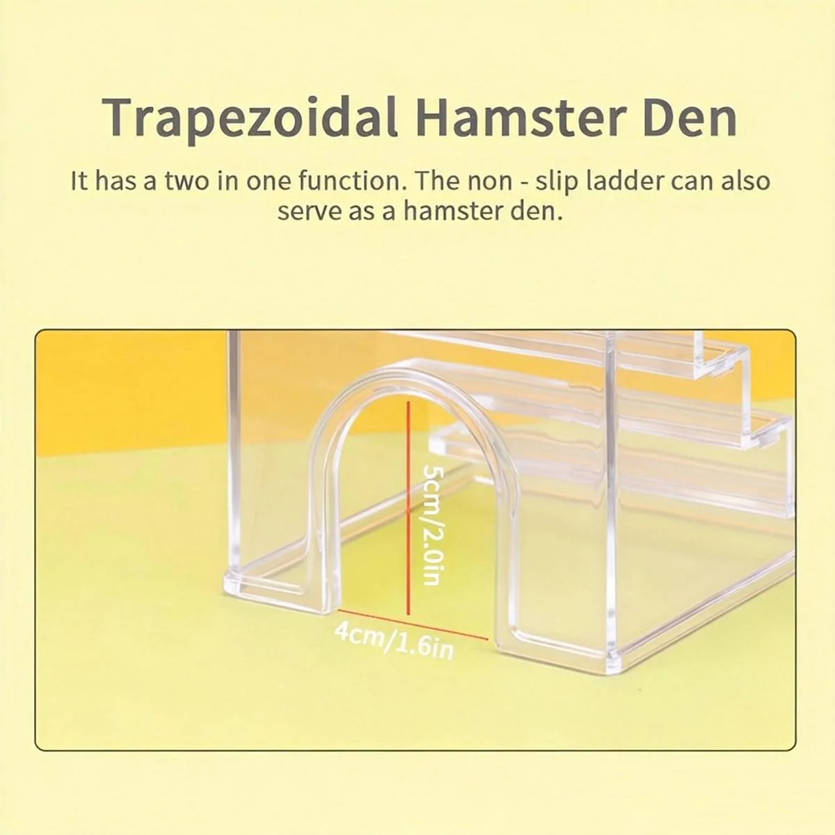 Acrylic Hamster Ladder Hideout House Clear Climbing Den - Image 9