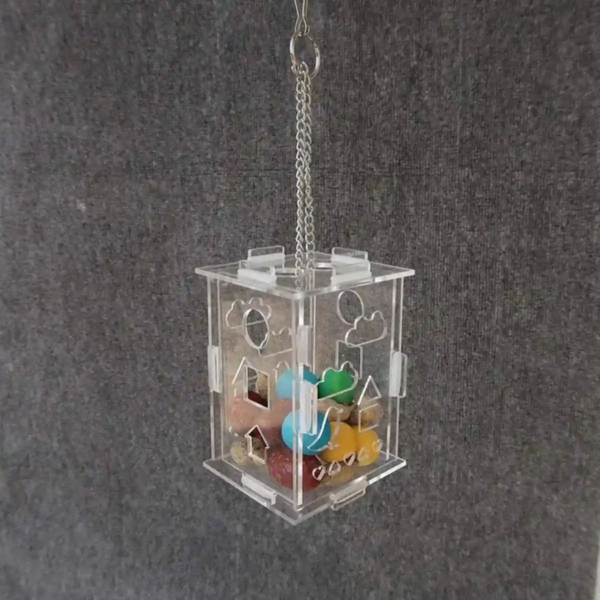 Acrylic Parrot Foraging Toy Hanging Puzzle Feeder Box - Image 12