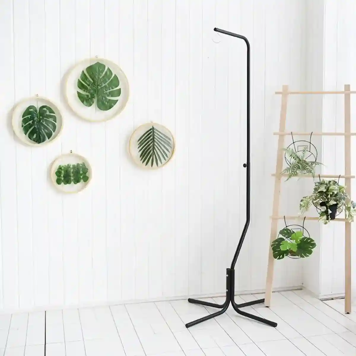 Adjustable Birdcage Stand Sturdy Metal Parrot Cage Holder with 360° Hook - Image 12