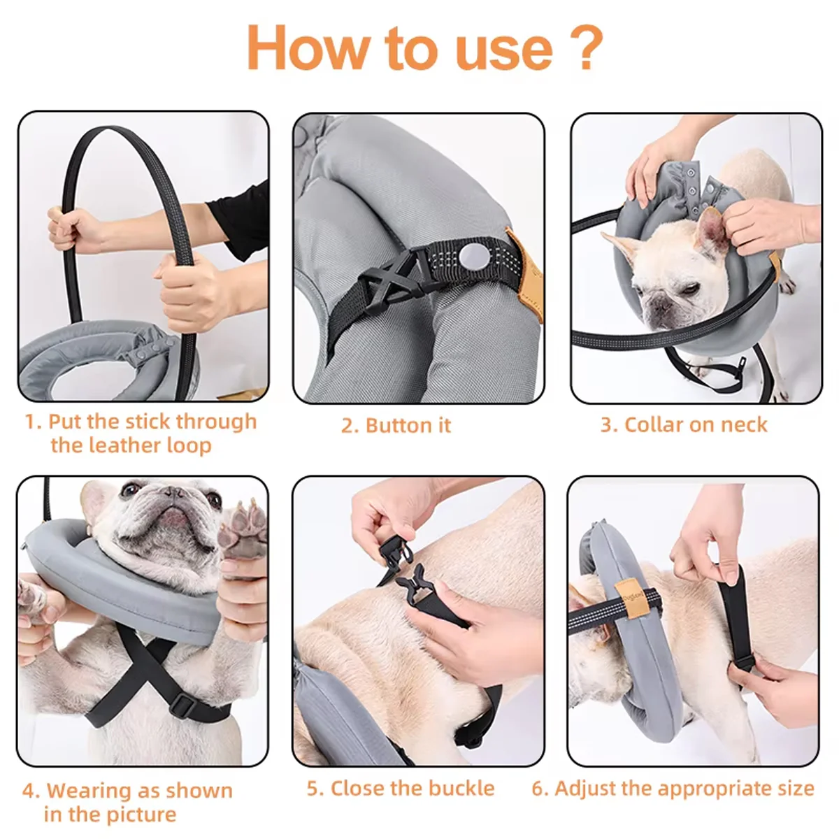 Adjustable Blind Dog Harness With Halo Collar - Image 7