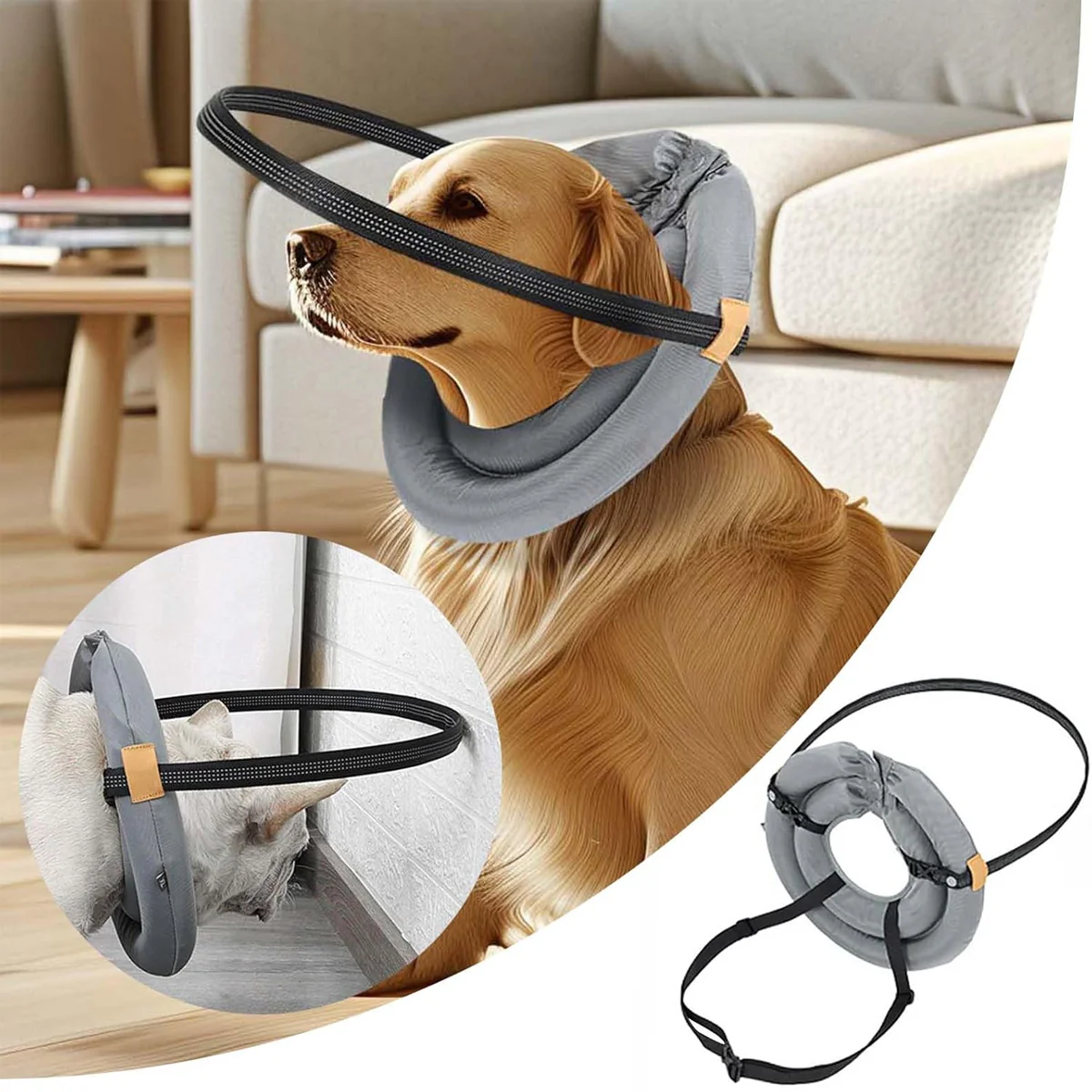 Adjustable Blind Dog Harness With Halo Collar - Image 8