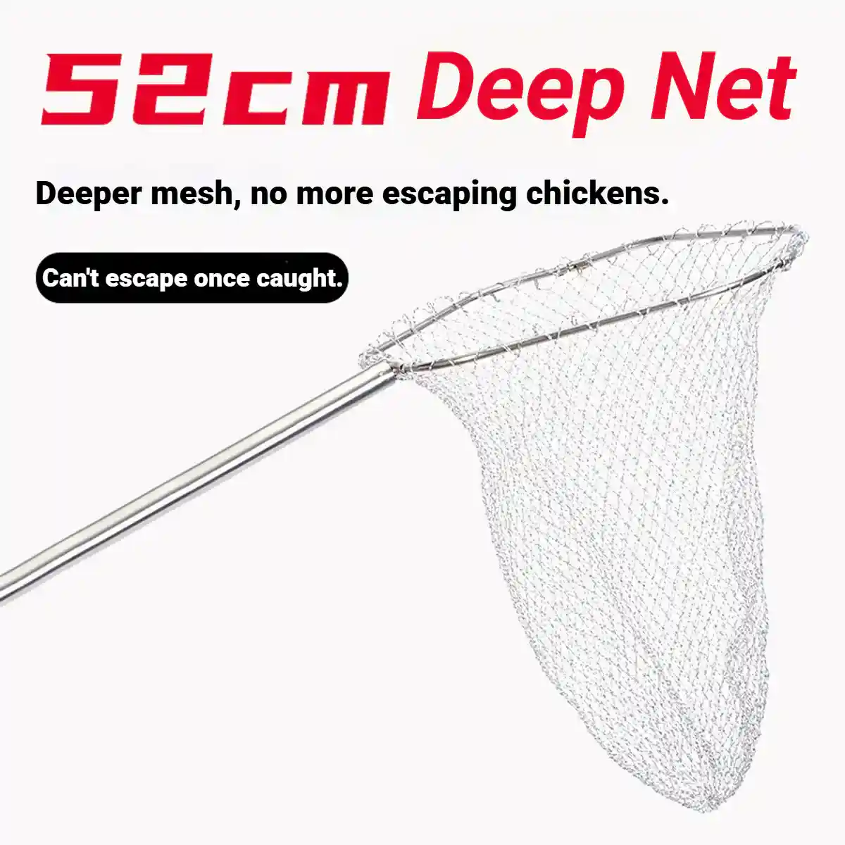 Adjustable Chicken Net Catcher Stainless Steel Poultry Catching Tool - Image 8