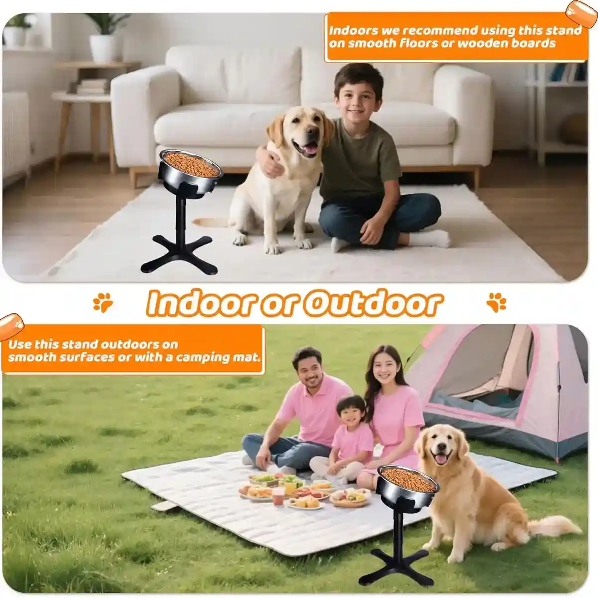 Adjustable Dog Bowl Stand with 3 Heights and Tilt - Image 8